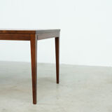 Danish red ceramic and teak coffee table