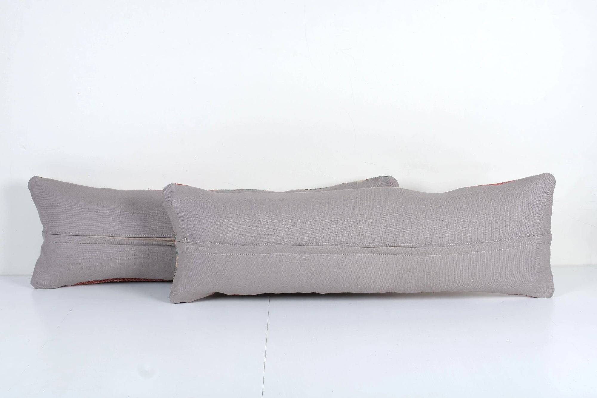 Set of 2 vintage Turkish cushion covers 30x91 cm