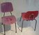 Paire de chaises tube acier empilables
