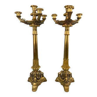 Paire de candelabres d'époque Napoleon III