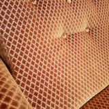 Pair of vintage mustard velvet chairs