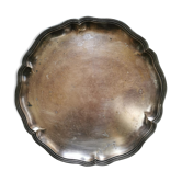 Vintage silver metal serving tray
