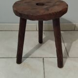 Vintage wooden perforated stool