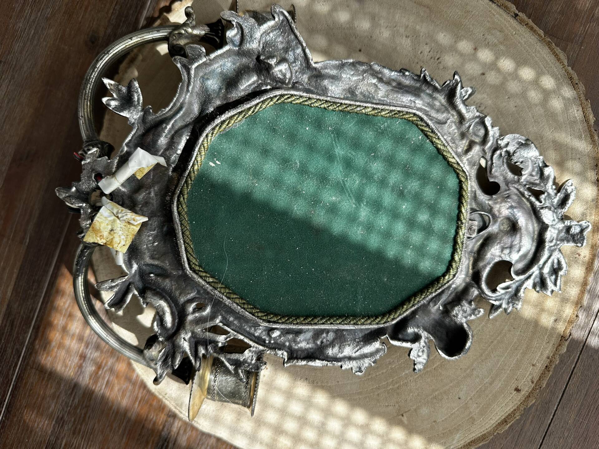 Rare pair of mirror sconces with putti. Napoleon III / Art Nouveau ~