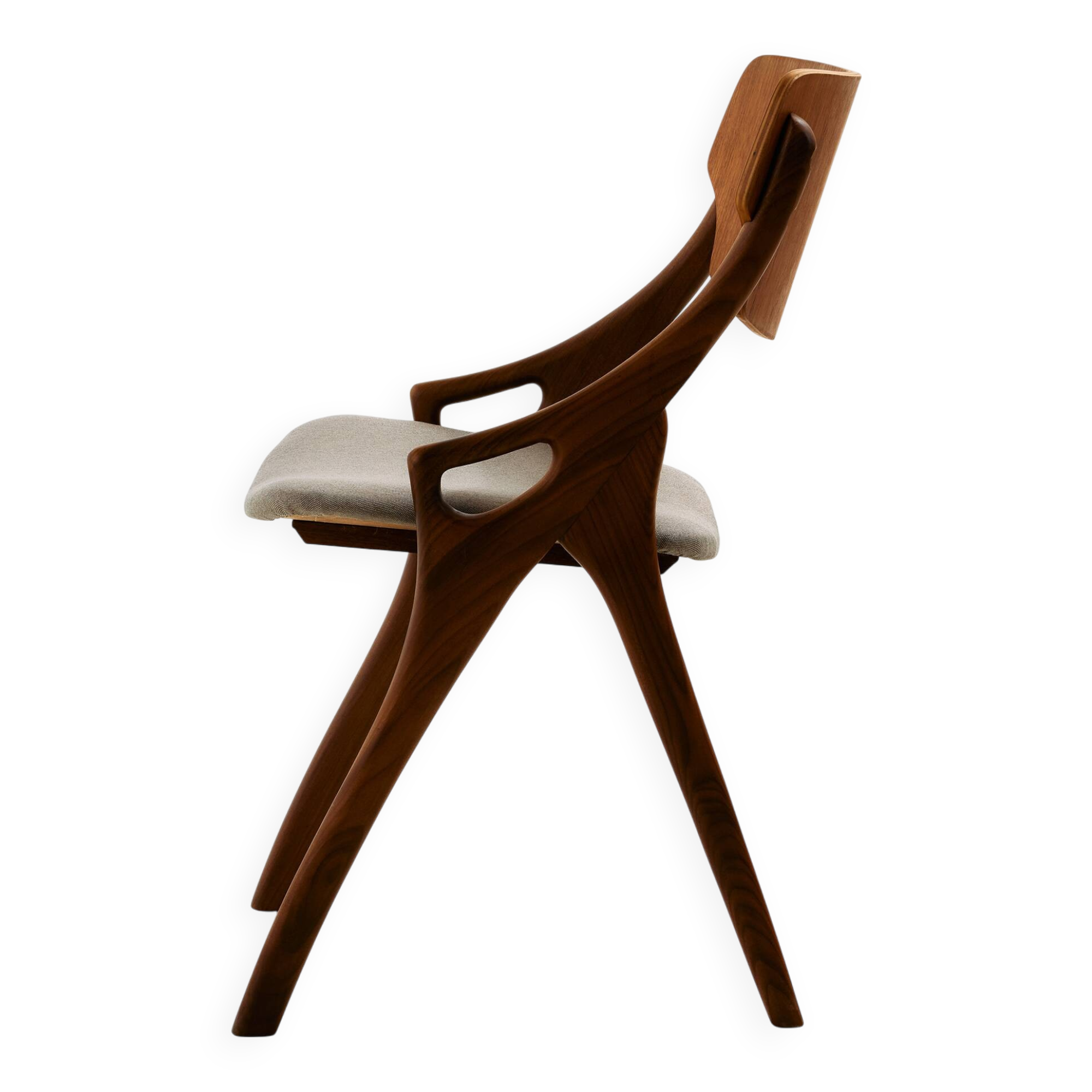 Chaise de salle à manger MK10814 en teck par Arne Hovmand Olsen pour Mogens Kold