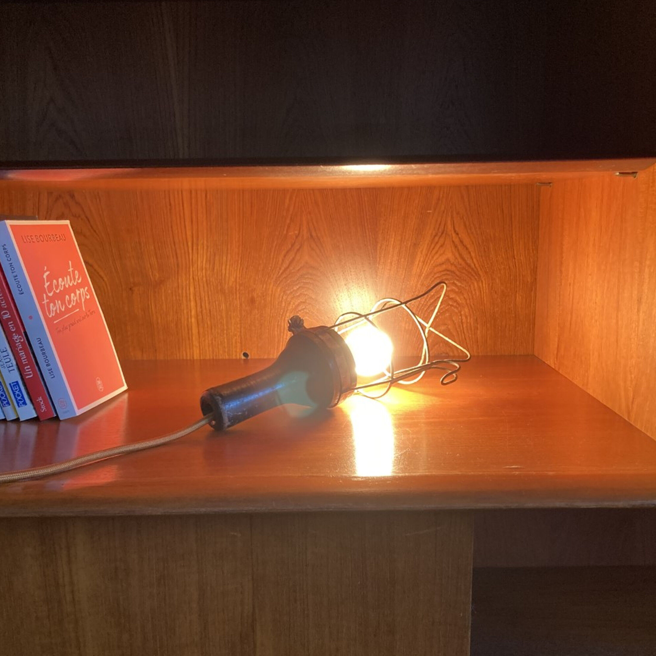 Old wooden handle, industrial, factory, workshop, garage