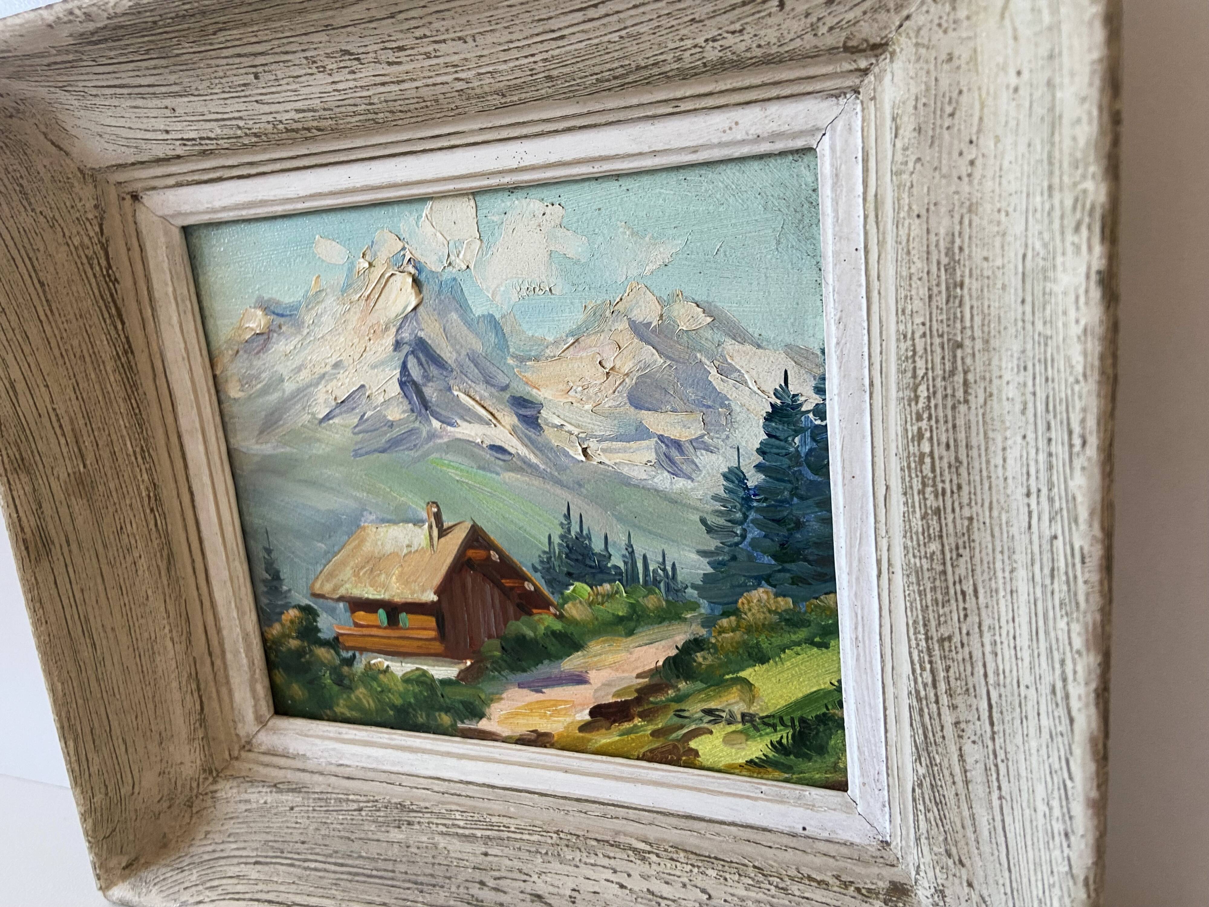 Oil Painting on Panel Vintage Signed CLAUDE SARGUE Landscape