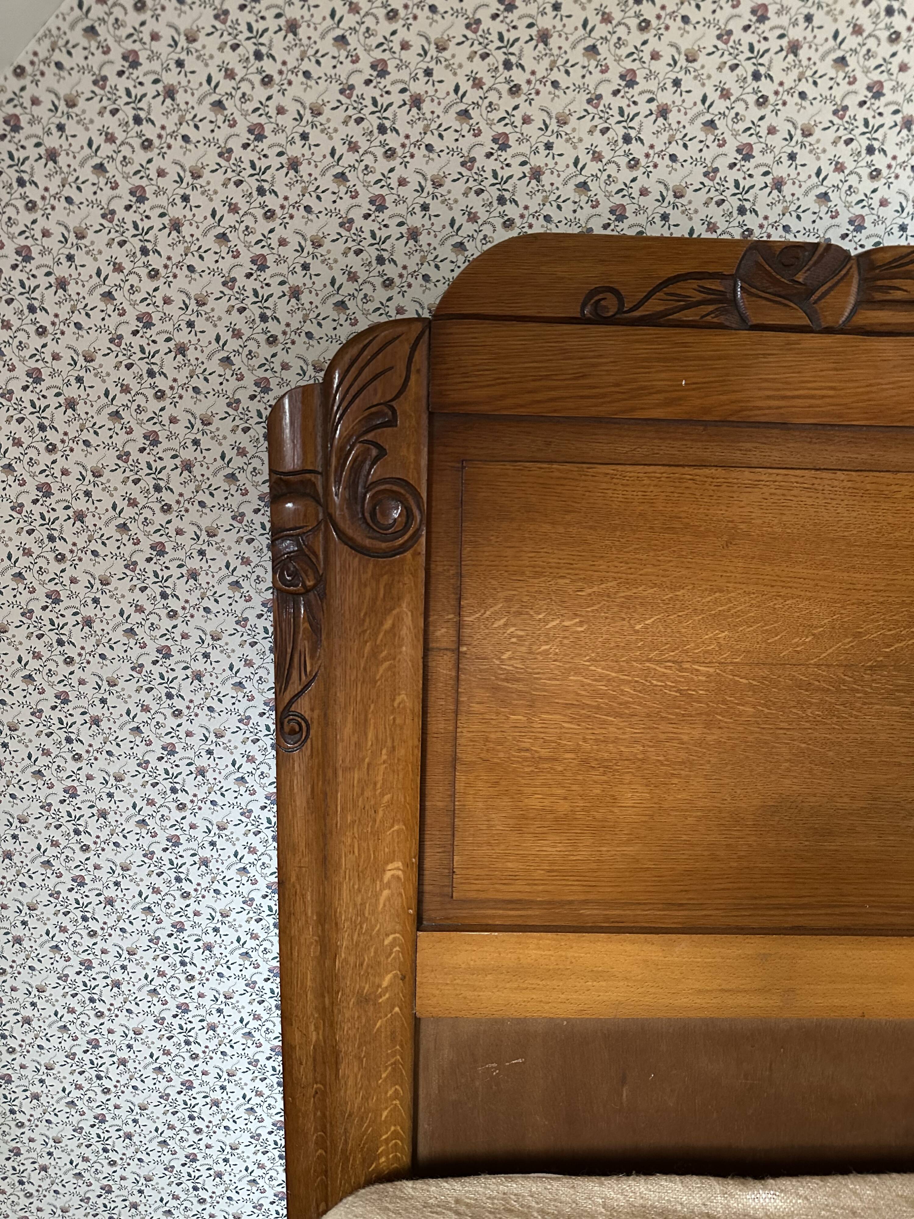 Large Art Deco bed for 2 people