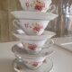 4 antique cups and saucers