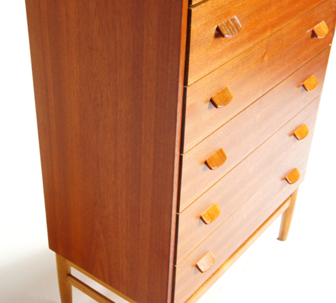 Danish vintage retro commodus Poul Volther FDB in teak 60s