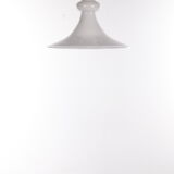 White mouth-blown opaline glass pendant by Michael Bang for Holmegaard, Denmark, 1980s