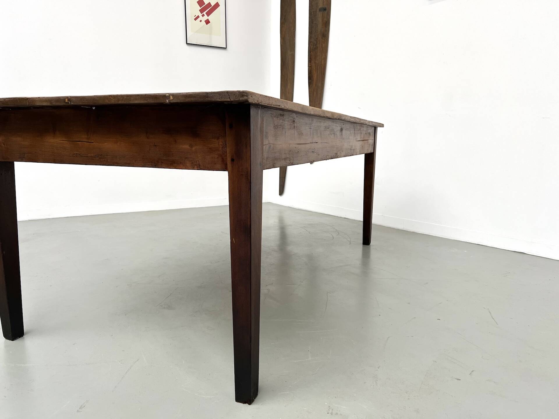 Table de ferme en pin, années 50