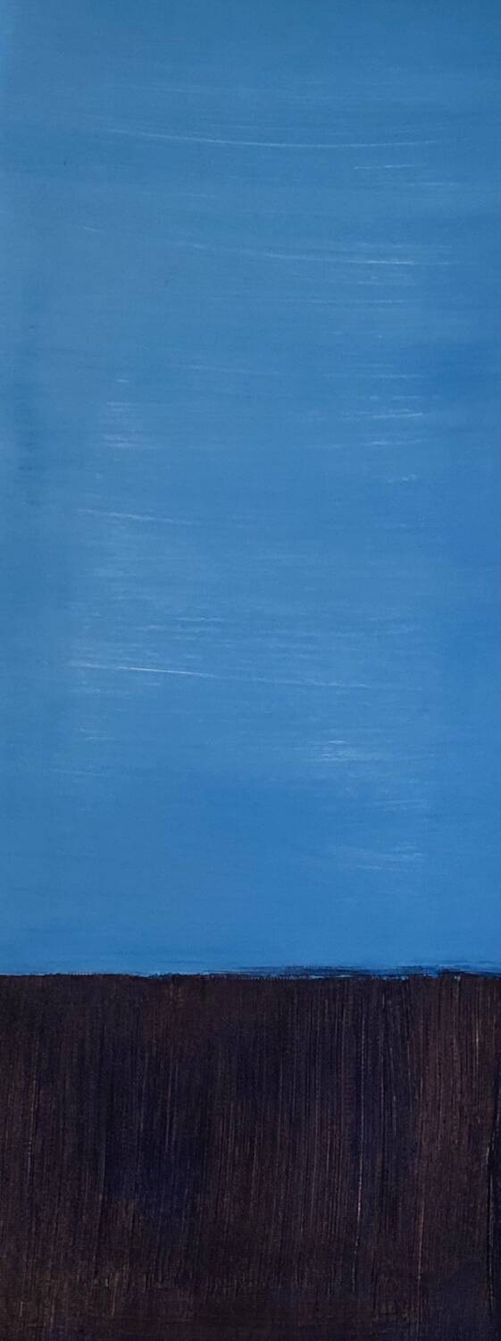 Abstract Blue Oil Painting