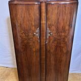 Armoire pour homme Art déco en ronce de noyer (1930-1940)