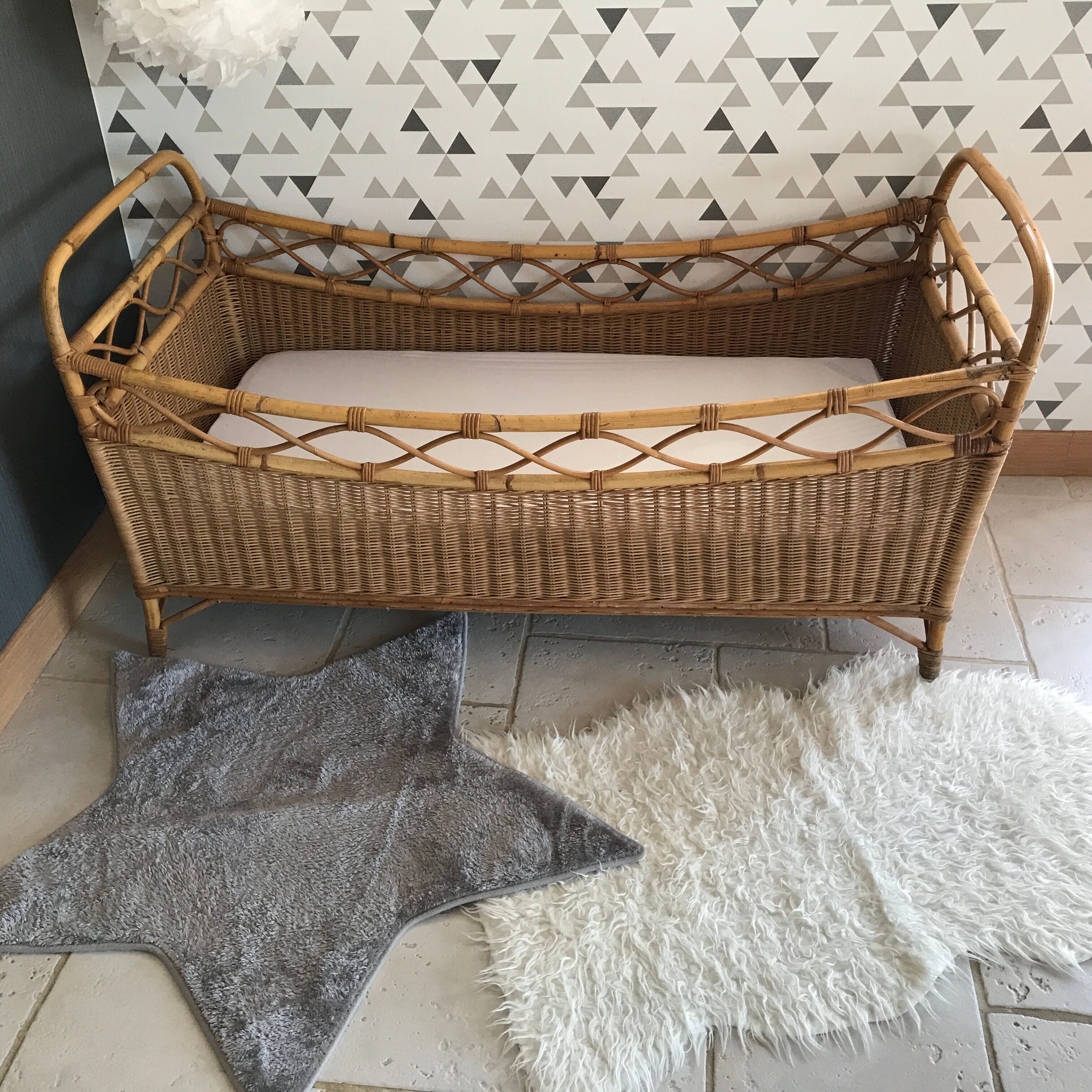 Baby rattan bed