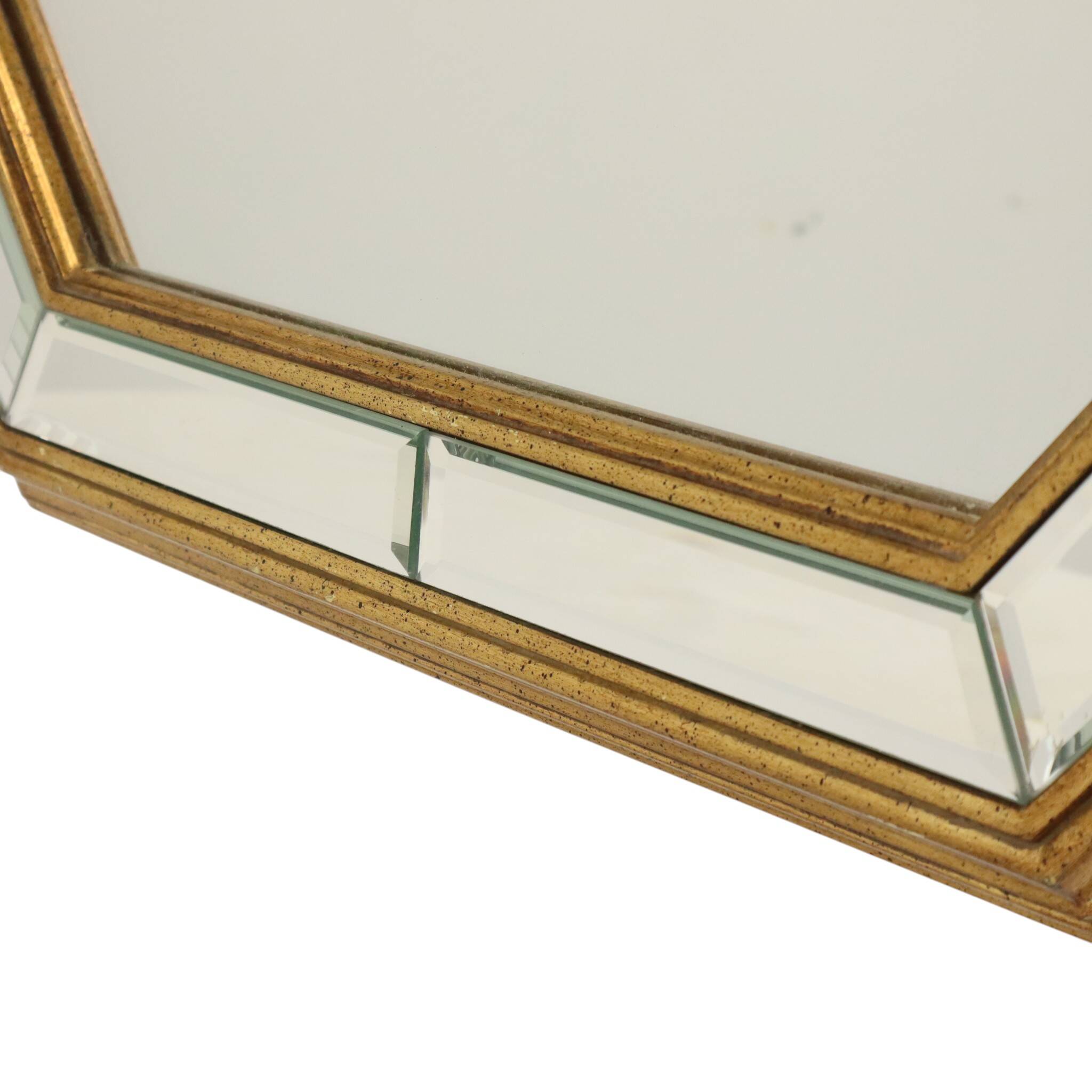 Grand miroir octogonal Deknudt, style Hollywood Regency