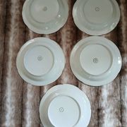 5 antique deep plates in porcelain
