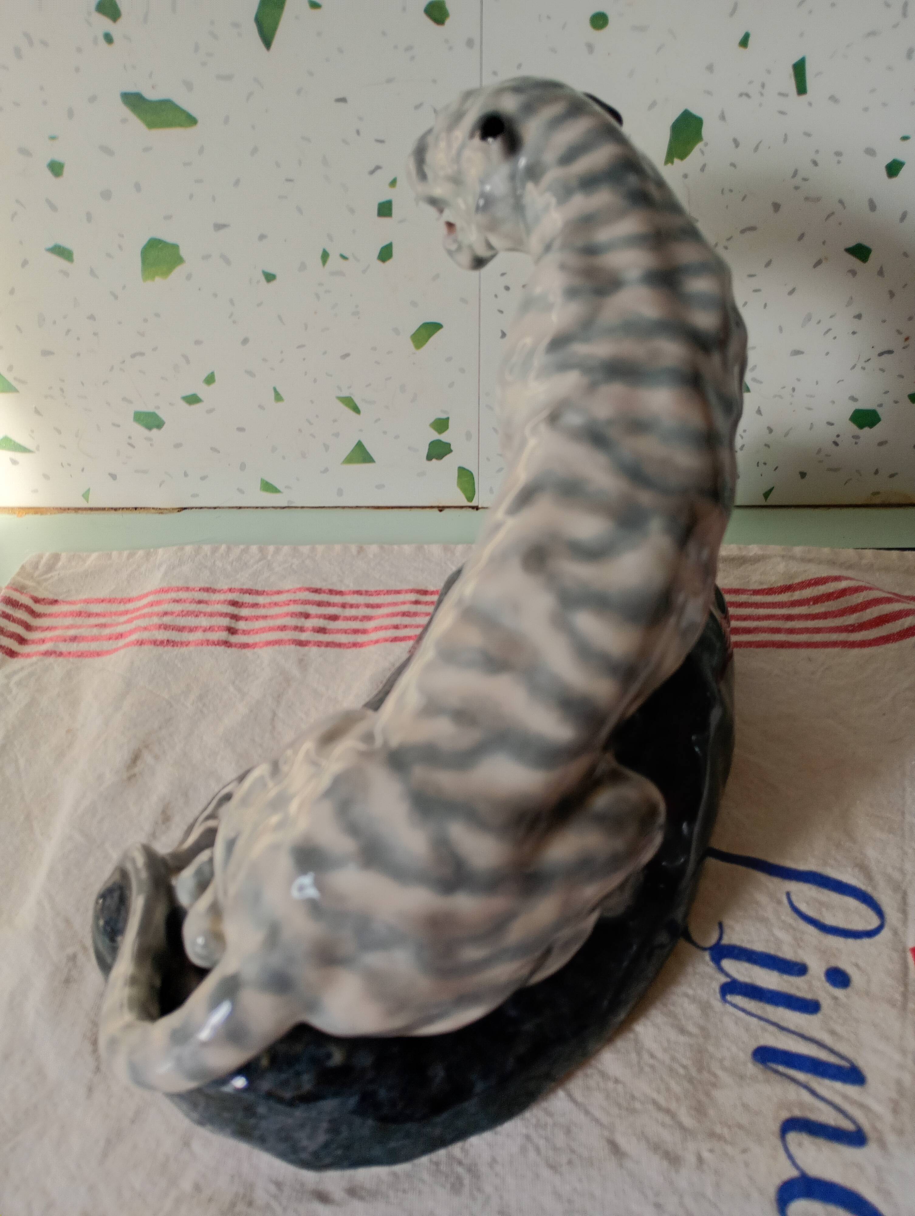 Roaring Tiger by Camille Tharaud: Art Deco Limoges Porcelain