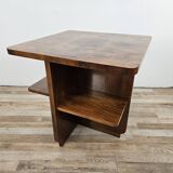 Art Decò coffee table from the 1930s, square in walnut burl