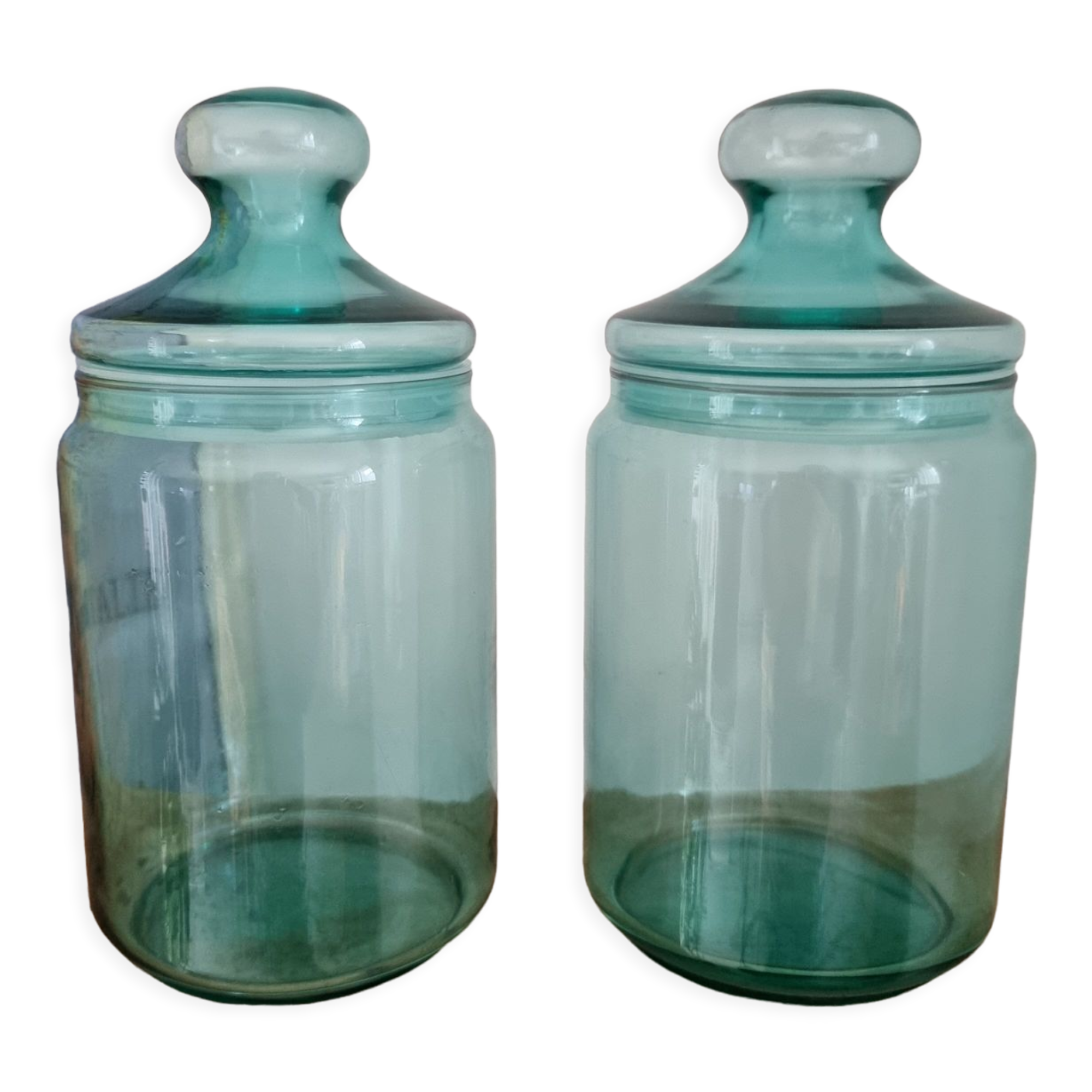 Set of 2 glass jars