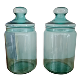 Set of 2 glass jars