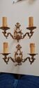 Paire d'appliques en bronze doré à double feux Mod Dep Bronze