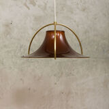 Jo Hammerborg acrylic and brass ceiling lamp from the 70s