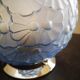 Ceiling lamp wall lamp old globe glass paste blue rare model floral decoration Ø 20 cm Art Deco 1930