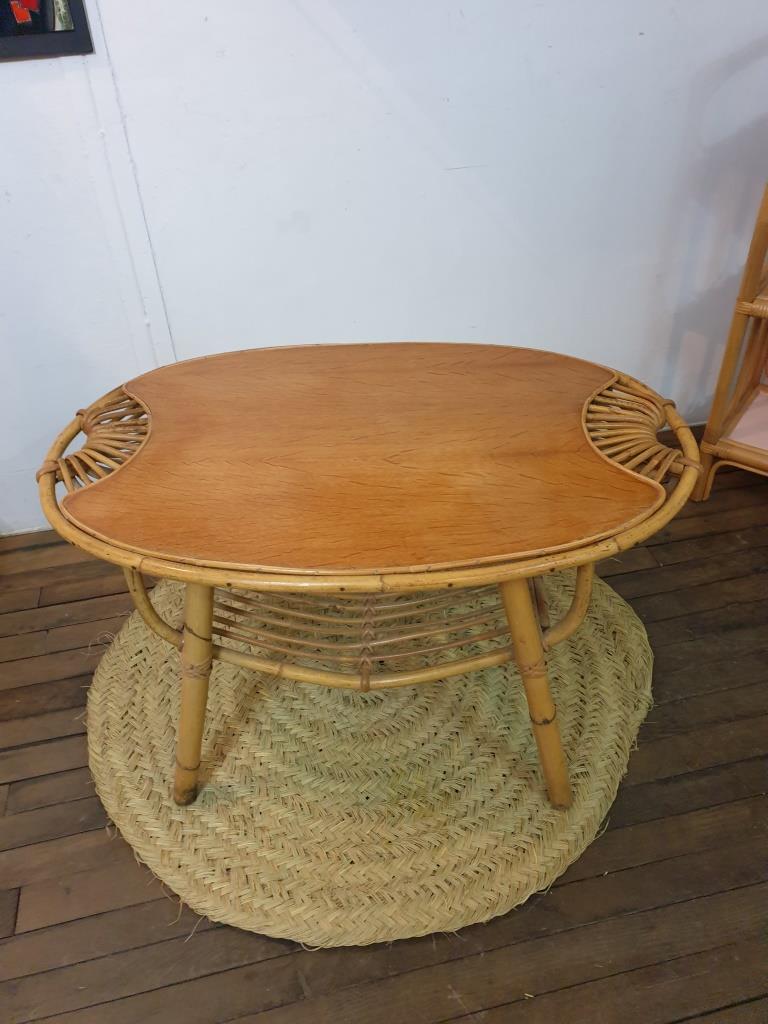 Rattan coffee table