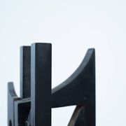 Abstract Italian wooden sculpture