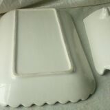 Asparagus dish in slip drainer 20th