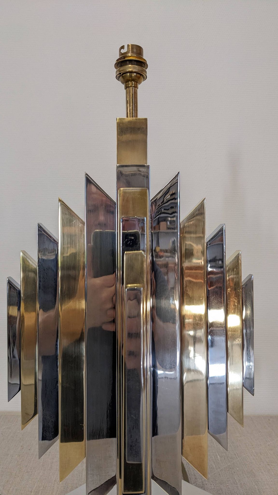 Pair of Cactus lamp bases by Les Ateliers La Boétie, France 1974