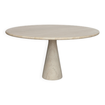Angelo Mangiarotti M1 eettafel Travertin marmer 130cm