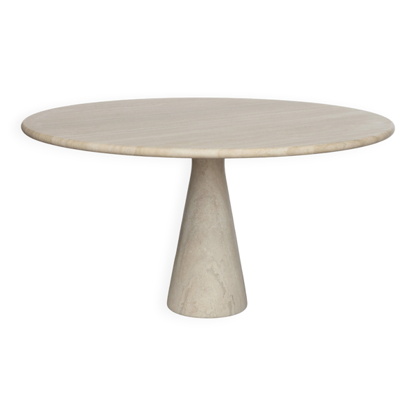 Angelo Mangiarotti M1 eettafel Travertin marmer 130cm