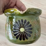 Pitcher  vintage green alsatian pattern