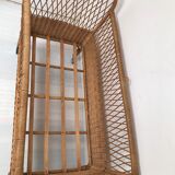 60s wicker rattan cradle bed