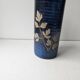 Blue ceramic vase with roller signed AB (signature to be identified)