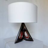 1950s ceramic table lamp, free form
