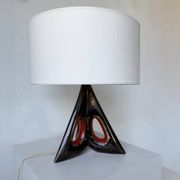 1950s ceramic table lamp, free form