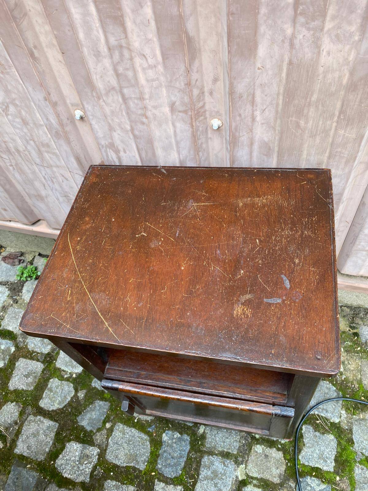 1960s Art Deco wooden bedside table