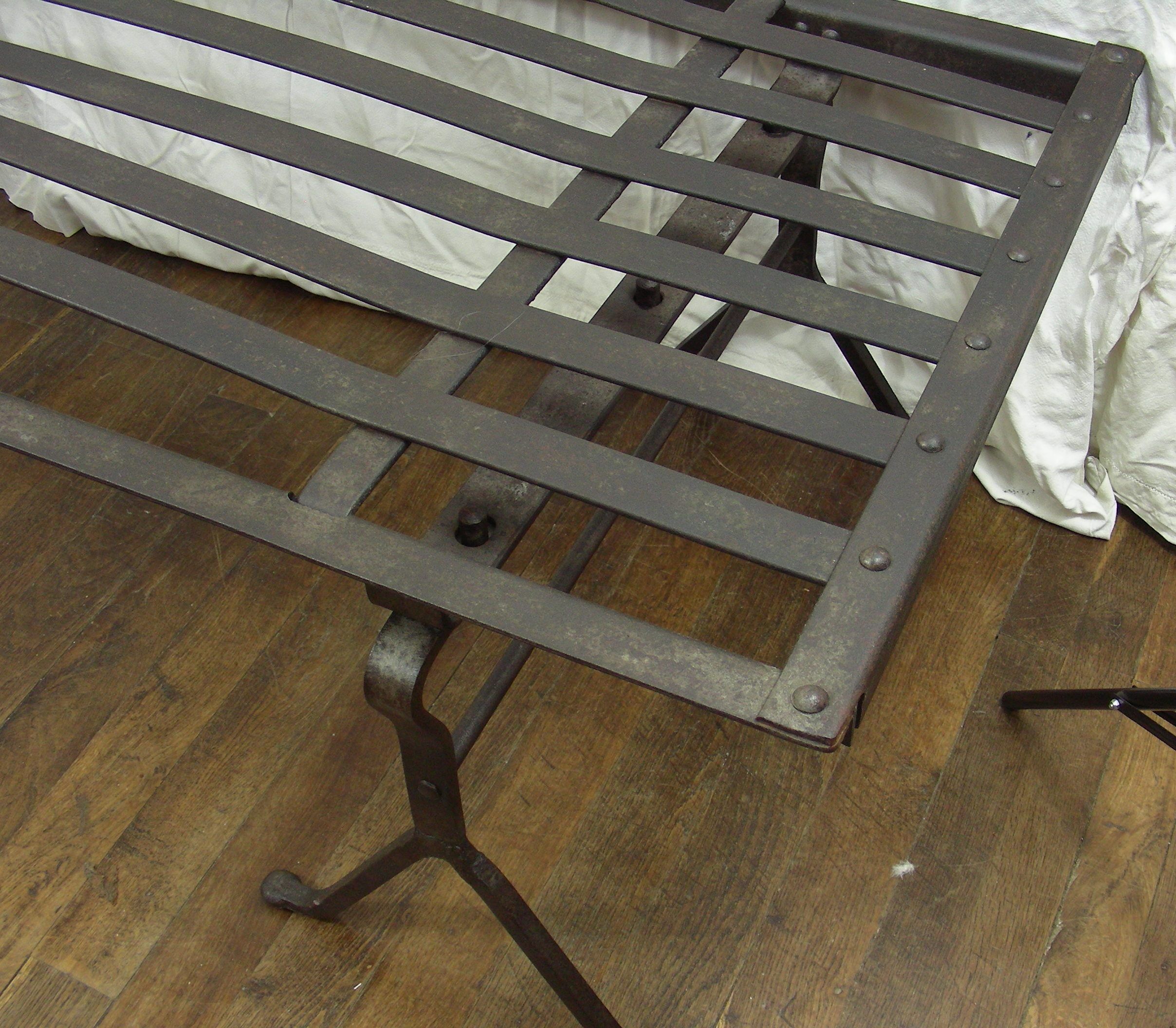 Former military 1900 wrought iron bed
