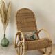 Natural rattan rocking chair.