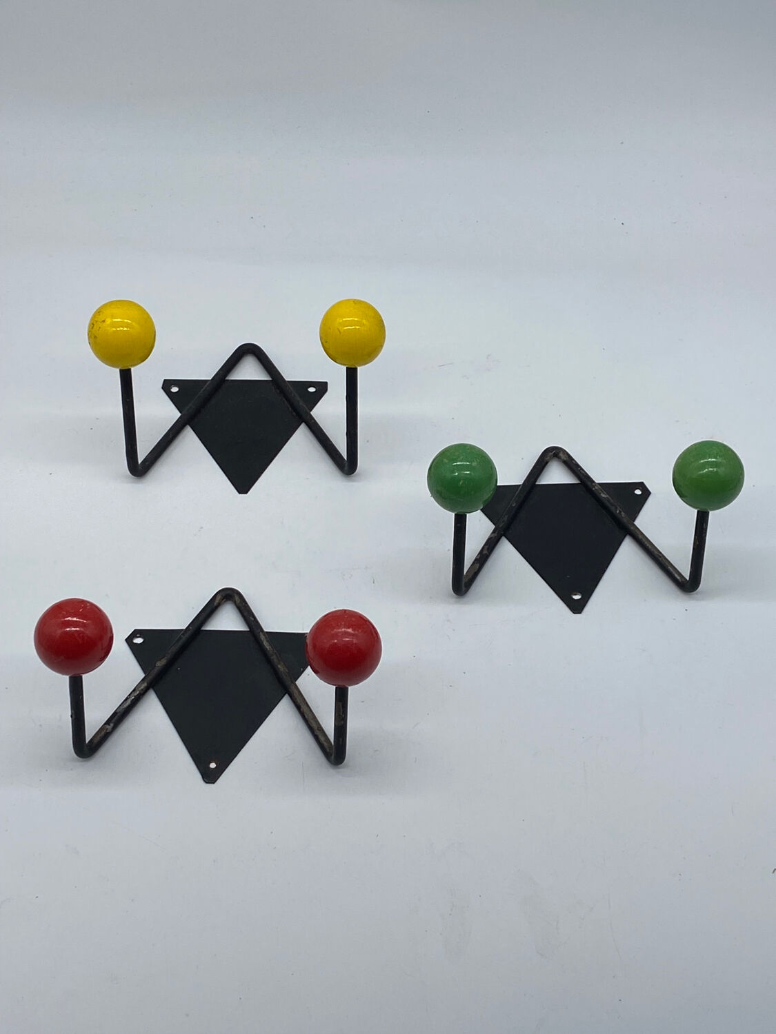 Hooks coat rack balls vintage
