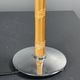 Set of 2 pencil reed rattan bamboo and chrome table lamps, 1980s