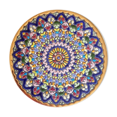Assiette décorative émail et or Cercolon Espagne