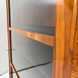 Biedermeier Display Cabinet in Cherry Veneer, Ash Burl, Austria, 1820s