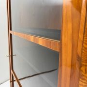 Biedermeier Display Cabinet in Cherry Veneer, Ash Burl, Austria, 1820s