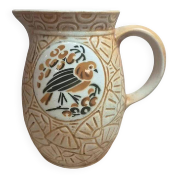 Antique Pichet Saint-Clément Keller & Guérin no. 719-2 – stylised Art Deco birds