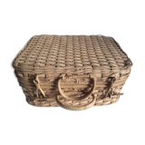 Suitcase round Wicker vintage