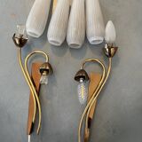 Pair of vintage double wall lights